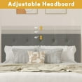 Lifezone Queen Size Storage Bed Frame with Headboard Linen Upholstered Bed with 4 Drawers,Easy assemble, No Box Spring Needed, Light Grey