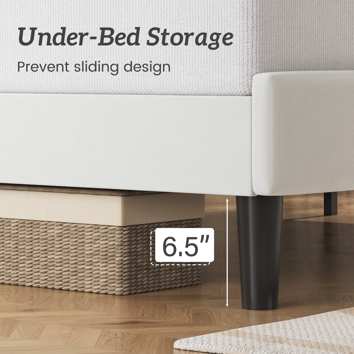 Queen Bed Frame, Platform Bed Frame with Velvet Upholstered Headboard, No Box Spring Needed, Sturdy Metal Support, Noise Free, Easy Assembly, Modern Bedroom Furniture