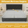 Lifezone Queen Size Storage Bed Frame Upholstered Bed with 4 Drawers,Easy assemble, No Box Spring Needed, Grey