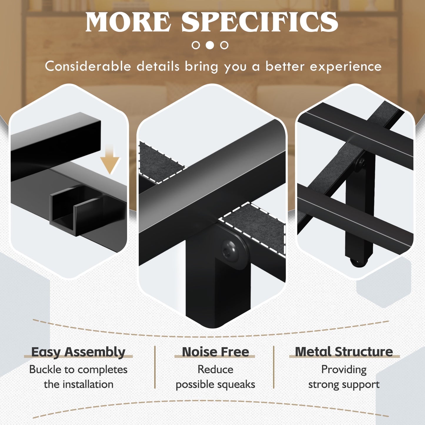 Lifezone Full Bed Frame with 2-Tier Storage Headboard, USB Port and LED Light, 4 Storage Drawers, Begie