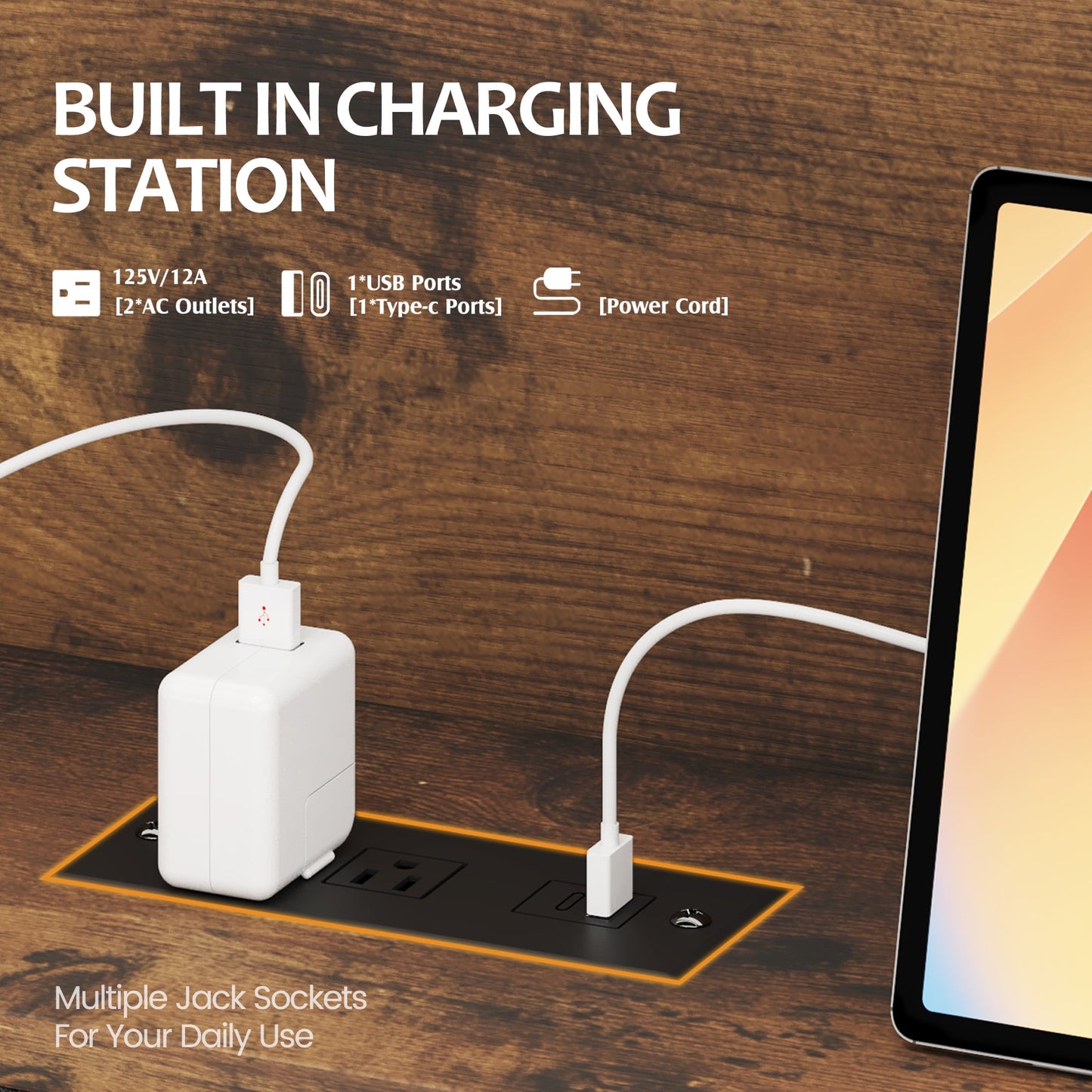 Lifezone Bookcase Beds Full Bed Frame with Wooden Platform, Rustic Brown