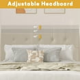 Lifezone Queen Size Storage Bed Frame Upholstered Bed with 4 Drawers,Easy assemble, No Box Spring Needed, Beige